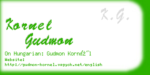 kornel gudmon business card